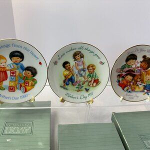 Set of 3 Vintage Mother's Day Plates 1990 , 1991 & 1992  Rare